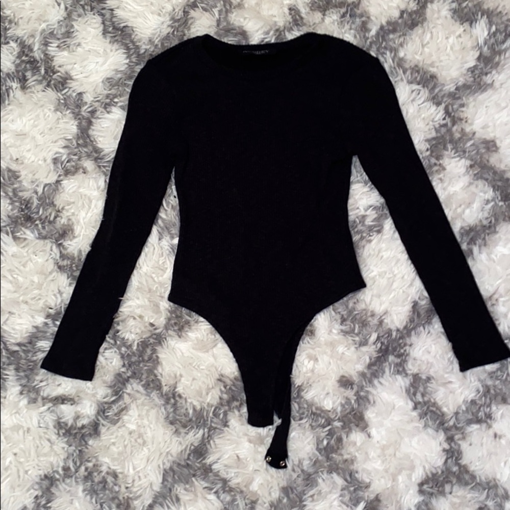 Black Long-sleeve Bodysuit